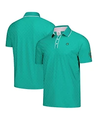 Puma Men's Green Arnold Palmer Invitational Tipped Jacquard Polo Shirt