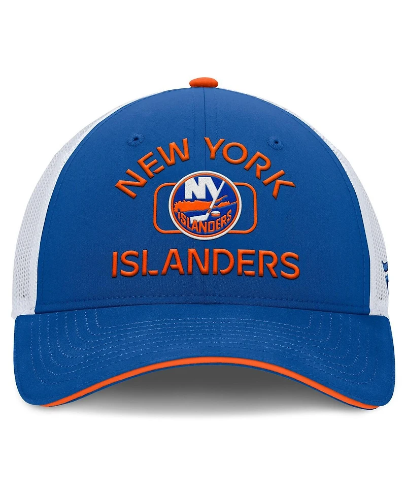 Fanatics Men's Royal/White New York Islanders Authentic Pro Rink Trucker Hat