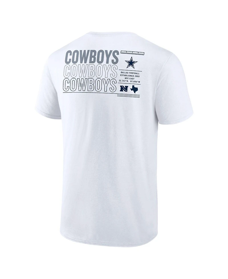 Fanatics Men's White Dallas Cowboys Repeat Stats T-Shirt