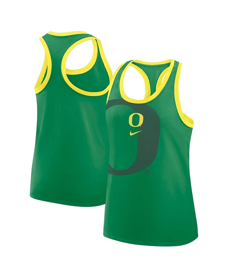Nike Women's Green Oregon Ducks Primetime Racerback Tri-Blend Tank Top