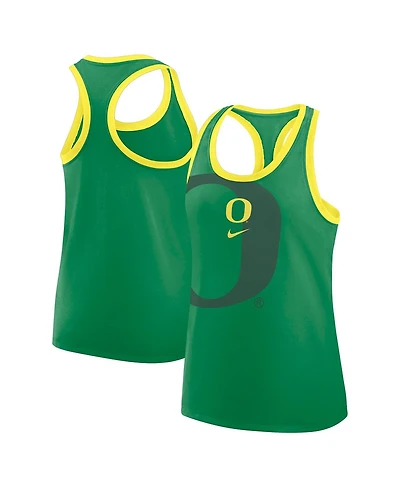 Nike Women's Green Oregon Ducks Primetime Racerback Tri-Blend Tank Top