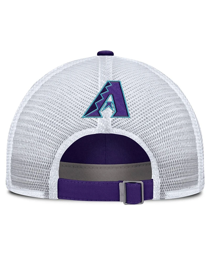 Nike Men's and Women's Purple/White Arizona Diamondbacks 2025 City Connect Club Trucker Adjustable Hat