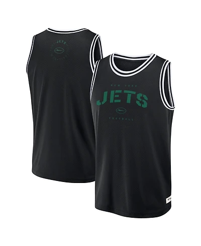 Fanatics Men's Black New York Jets Elements Future Ground Jersey Tank Top