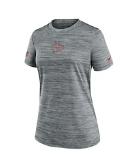 Nike Women's Gray Kansas City Chiefs Sideline Velocity Performance T-Shirt