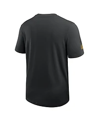 Nike Men's Black Pittsburgh Steelers Sideline Uv Performance Coach Shirt