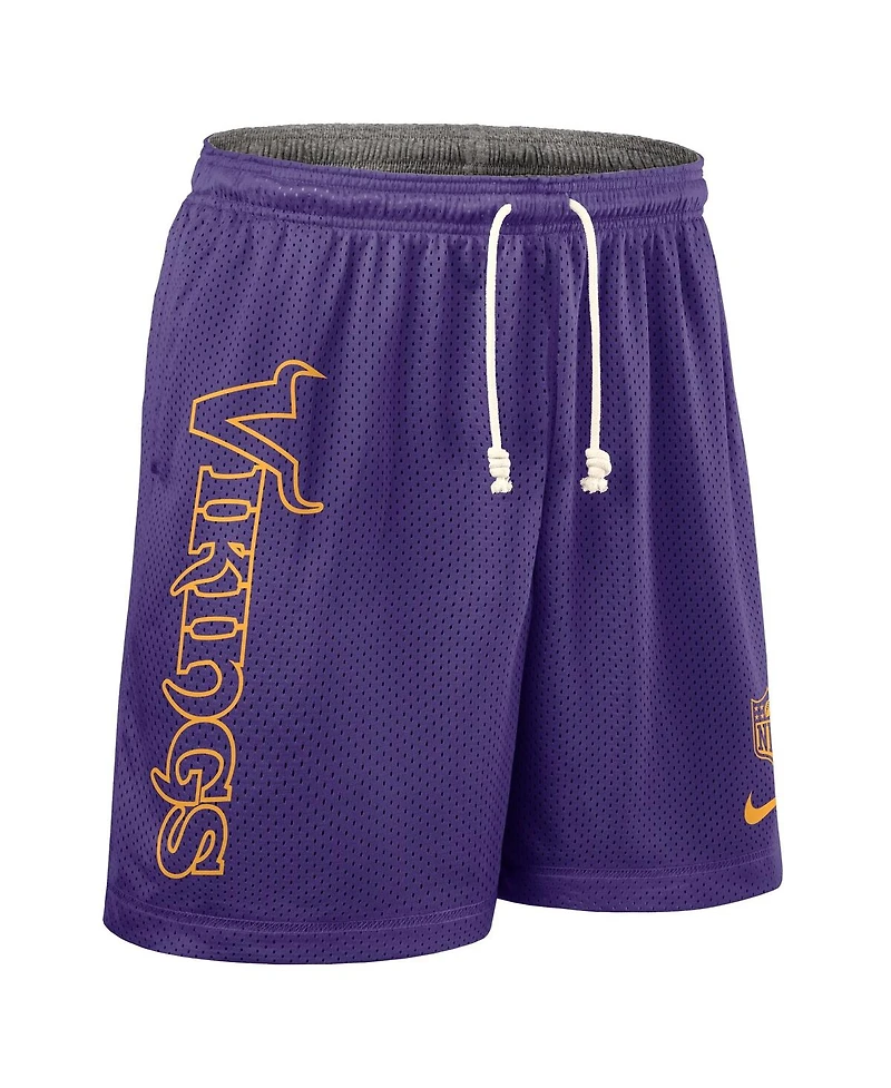 Nike Men's Purple Minnesota Vikings Sideline Reversible Performance Shorts
