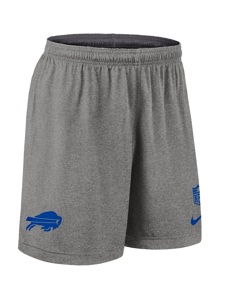 Nike Men's Gray Buffalo Bills Sideline Reversible Performance Shorts