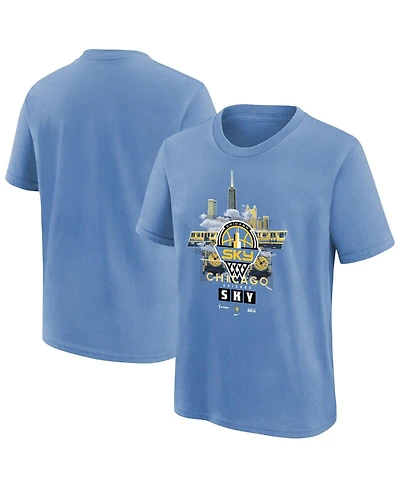 Nike Big Boys and Girls Sky Blue Chicago Sky Original Content T-Shirt