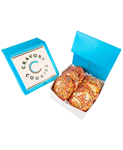 The Cravory Birthday Cake Cookies Gift Box, 6 Cookies