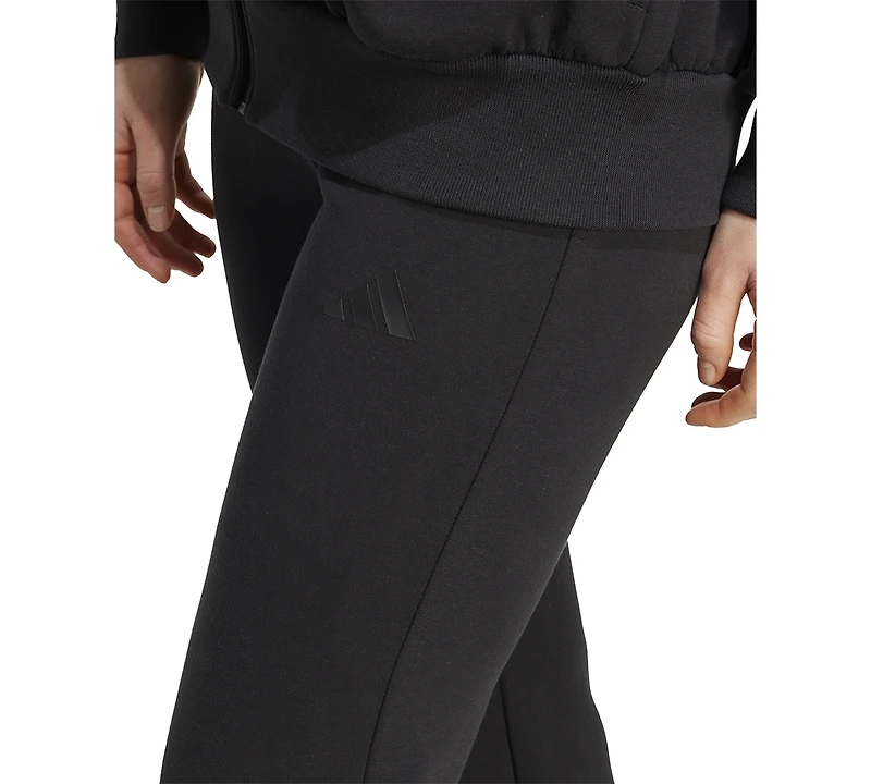 adidas Women's Mid-Rise Pull-On Flare-Leg Logo Pants