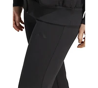 adidas Women's Mid-Rise Pull-On Flare-Leg Logo Pants