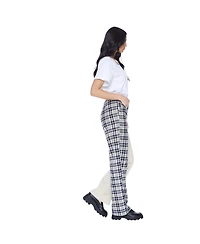 blue revival Women's Mixed-Pattern Wide Leg Trouser