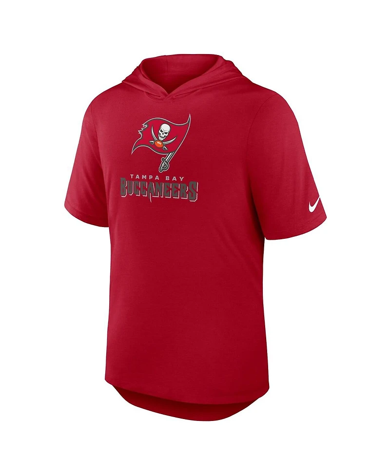 Nike Men's Red Tampa Bay Buccaneers Lockup Tri-Blend Hoodie T-Shirt