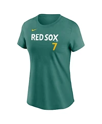 Nike Women's Masataka Yoshida Green Boston Red Sox 2025 City Connect Fuse Name Number T-Shirt