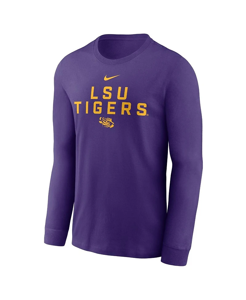 Nike Men's Purple Lsu Tigers 2025 Sideline Performance Long Sleeve T-Shirt