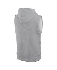 Nike Men's Heather Gray Lsu Tigers 2025 Sideline Performance Sleeveless Pullover Hoodie