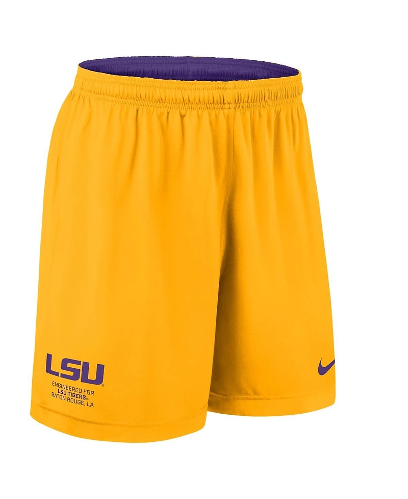 Nike Men's Purple/Gold Lsu Tigers 2025 Sideline Reversible Performance Shorts
