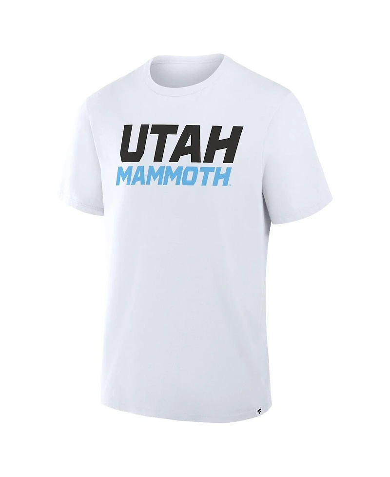 Fanatics Men's White Utah Mammoth Wordmark Legacy T-Shirt