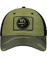 Fanatics Men's Olive New York Islanders Military Appreciation Trucker Adjustable Hat
