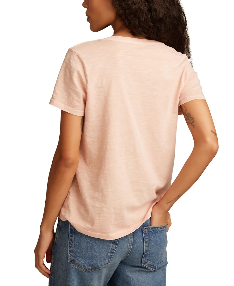 Lucky Brand Women's Cotton Celestial Framed Sun Crewneck Tee