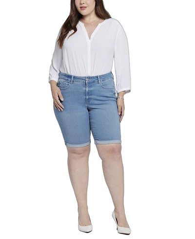 Nydj Plus Size Briella Roll Cuff Denim Shorts