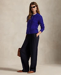 Polo Ralph Lauren Women's Cable-Knit Wool-Cashmere Cardigan Sweater