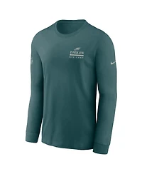 Nike Men's Midnight Green Philadelphia Eagles Sideline Performance Long Sleeve T-Shirt