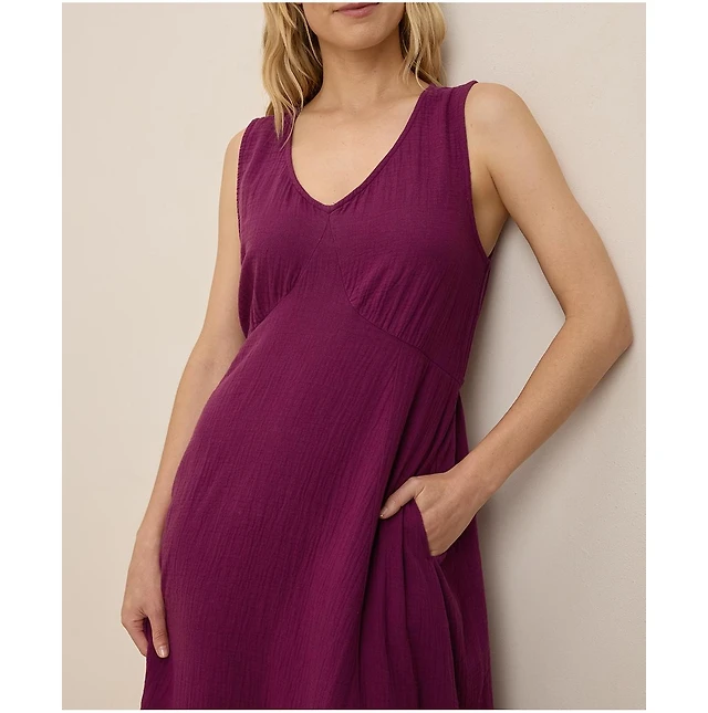 Pact Women's Organic Cotton Coastal Double Gauze Beach To Brunch Dress |  MainPlace Mall