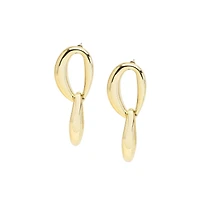 Sohi Women's White Link Drop Earrings