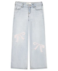 abercrombie kids Girls Low-Rise Embroidered Baggy Jeans