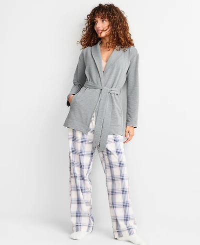 State of Day Women's Brushed-Back Terry Robe, Macy's Exclusive