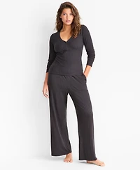 State of Day Women's Soft Rib-Knit Pajama Set, Xs-3X, Macy's Exclusive