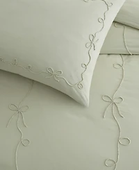Peri Home Sasha Bows Embroidered 3-Pc. Duvet Cover Set, Full/Queen