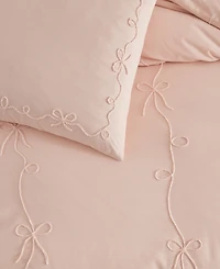 Peri Home Sasha Bows Embroidered 3-Pc. Comforter Set, King