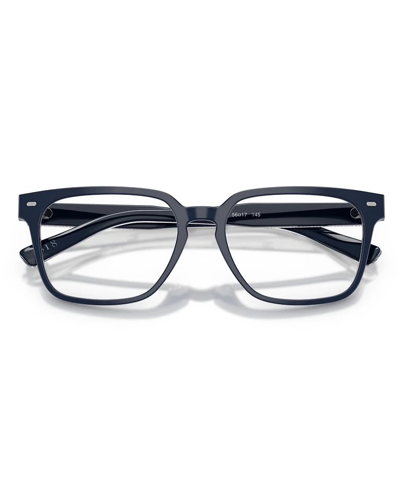 B by Brooks Brothers Men's Rectangle Eyeglasses