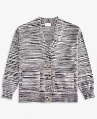 State of Day Women's Multicolored Rib-Knit Cardigan, Macy's Exclusive