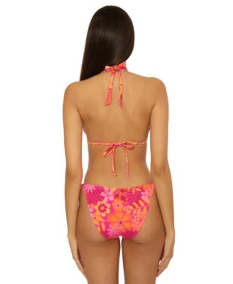 Becca Womens Copacabana Reversible Triangle Bikini Top Side Tie Bottoms