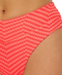 Becca Womens Connect Corset Lace Up Bikini Top High Waist Bottoms