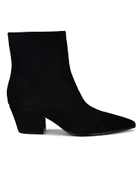 Nine West Women's Savie Leather Block Heel Booties
