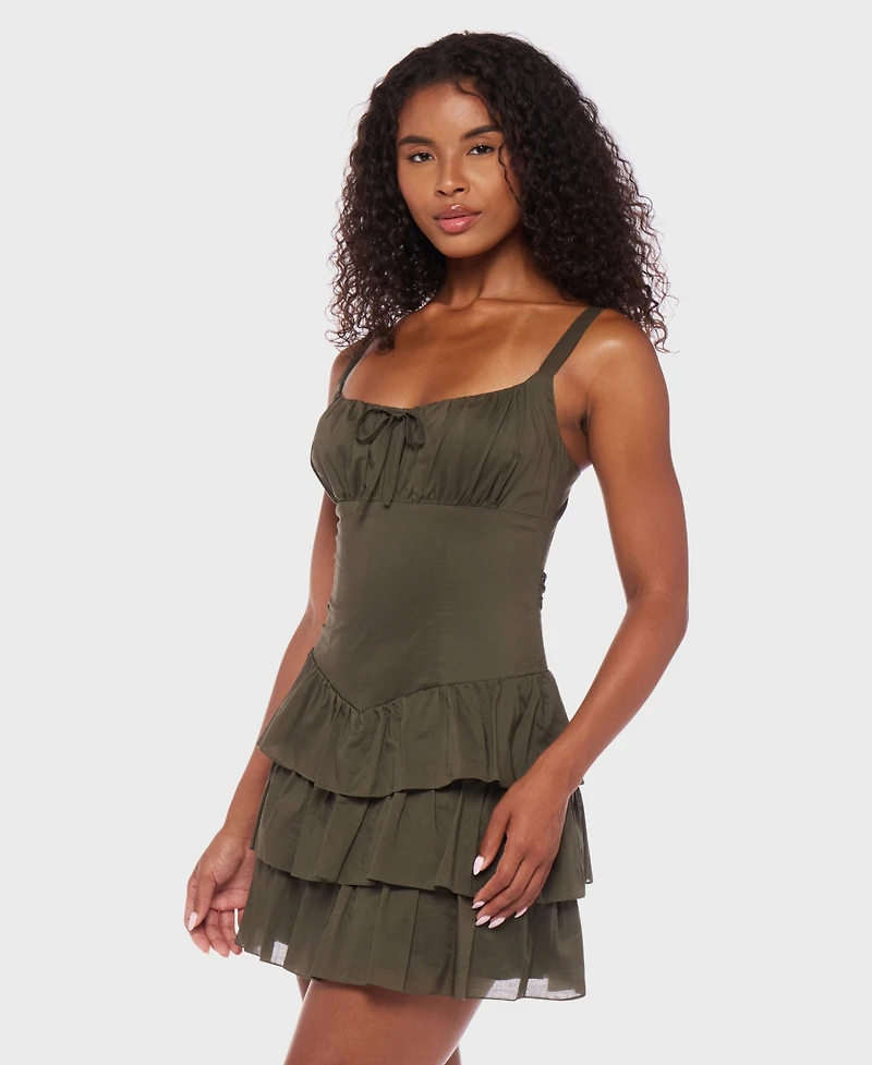 Alex & Sophia Juniors' Cotton Voile Tiered Fit Flare Dress