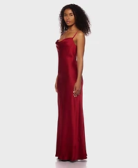 B Darlin Juniors' Sleeveless Satin Maxi Dress