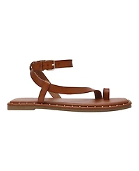 Wild Pair Women's Genessis Buckle Flat Sandals, Exclusively at Macy's