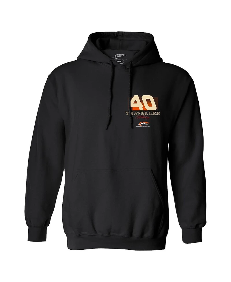 Jr Motorsports Official Team Apparel Men's Black Justin Allgaier Traveler Whiskey Car Pullover Hoodie Sweatshirt