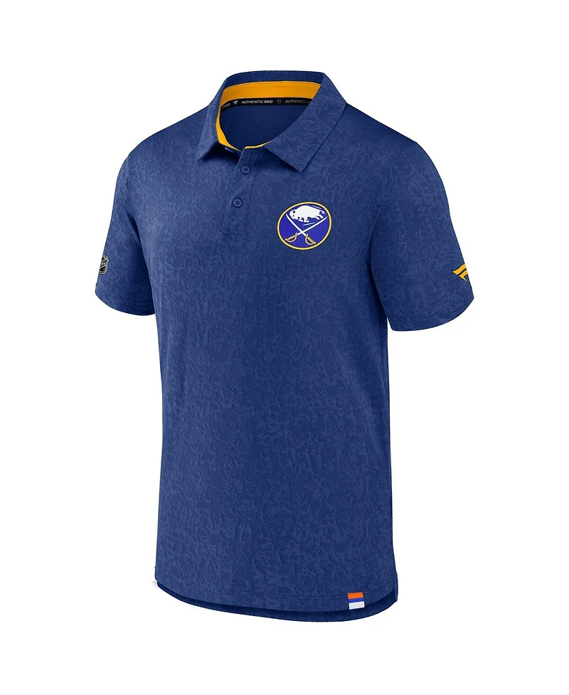 Fanatics Men's Royal Buffalo Sabres Authentic Pro Jacquard Polo Shirt
