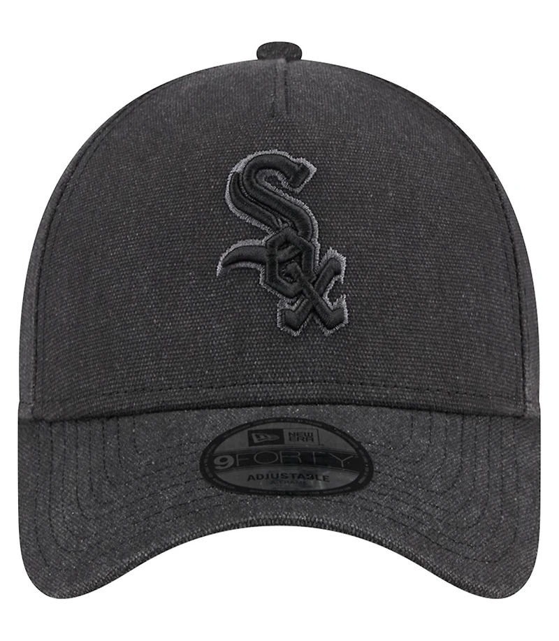 New Era Men's Charcoal Chicago White Sox Logo Essentials 9FORTY A-Frame Adjustable Hat