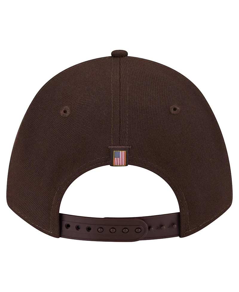 New Era Men's Brown San Diego Padres American Flag 9FORTY M-Crown A-Frame Adjustable Hat