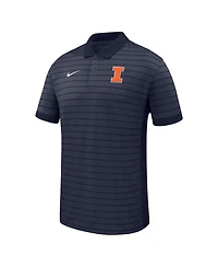 Nike Men's Navy Illinois Fighting Illini 2025 Early Season Coaches Sideline Victory Stripe Performance Polo Shirt