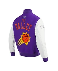 Pro Standard Men's Purple Phoenix Suns 2024/25 City Edition Wool Varsity Full-Zip Jacket