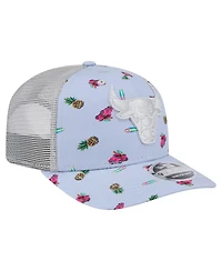 New Era Men's Light Blue/Gray Chicago Bulls Adventure Aloha Pattern 9SEVENTY Stretch-Snap Hat