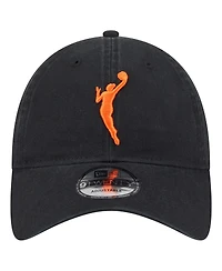 New Era Men's and Women's Black Wnba Core Alt Logo 9TWENTY Adjustable Hat